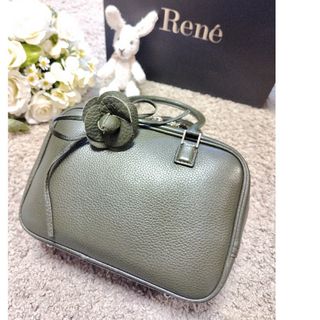 ルネ(René)のハンドバックアリア　ルネ❇️Rene❇️　カーキ(ハンドバッグ)