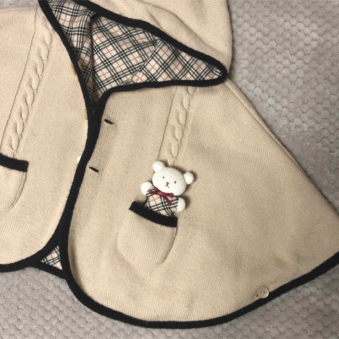 BURBERRY(バーバリー)のBURBERRY ポンチョ ケープ  キッズ/ベビー/マタニティのベビー服(~85cm)(カーディガン/ボレロ)の商品写真