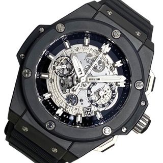 ウブロ(HUBLOT)の　ウブロ HUBLOT キングパワー ウニコ ブラックマジック 701.CI.0170.RX グレー/スケルトン チタン/セラミック/純正ベルト/純正バックル 自動巻き メンズ 腕時計(その他)