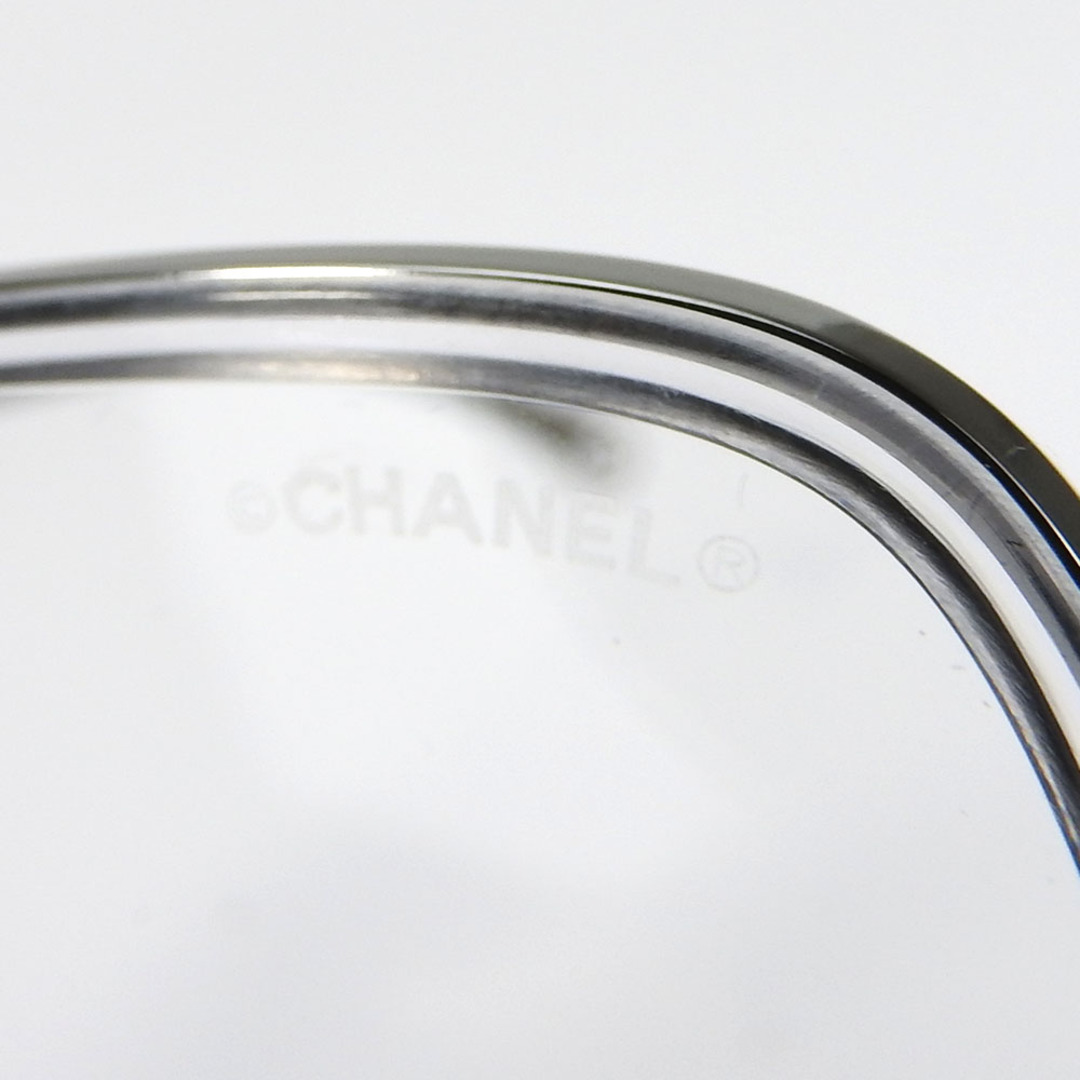 CHANEL(シャネル)の【中古】 シャネル メガネ スクエアシェイプメガネ 2195-S メタル シルバー クリア シルバー金具 グラスパール サングラス 小物 レディース 女性 CHANEL レディースのファッション小物(サングラス/メガネ)の商品写真