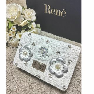 ルネ❇️Rene❇️　カペラ　ツィードホワイト　ショルダーバッグ(ショルダーバッグ)