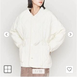 アストラット(ASTRAET)の美品＜ASTRAET＞ナイロン キルティング ウエストドロー ブルゾン(ナイロンジャケット)