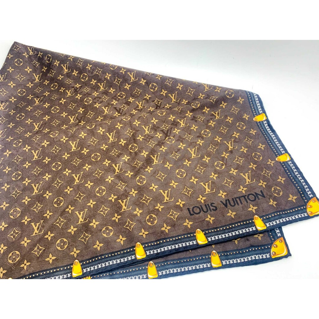 LOUIS VUITTON(ルイヴィトン)のLOUIS VUITTON ルイヴィトン ショール モノグラム ブラウン 茶 大判 ストール アパレル 小物 ブランド M77061 アパレル レディースのファッション小物(ストール/パシュミナ)の商品写真