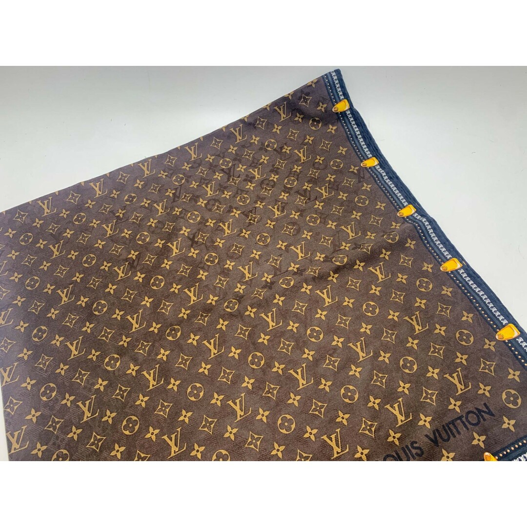 LOUIS VUITTON(ルイヴィトン)のLOUIS VUITTON ルイヴィトン ショール モノグラム ブラウン 茶 大判 ストール アパレル 小物 ブランド M77061 アパレル レディースのファッション小物(ストール/パシュミナ)の商品写真