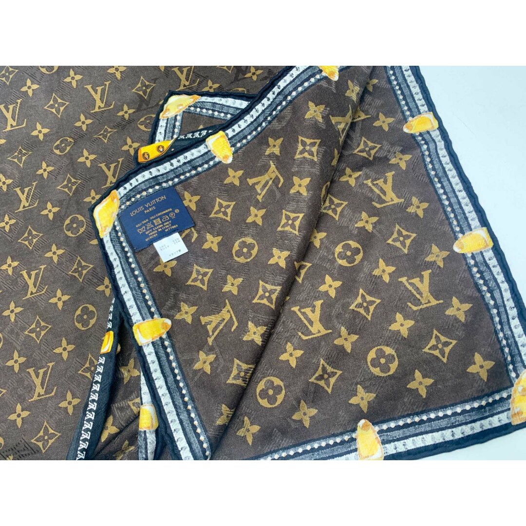 LOUIS VUITTON(ルイヴィトン)のLOUIS VUITTON ルイヴィトン ショール モノグラム ブラウン 茶 大判 ストール アパレル 小物 ブランド M77061 アパレル レディースのファッション小物(ストール/パシュミナ)の商品写真