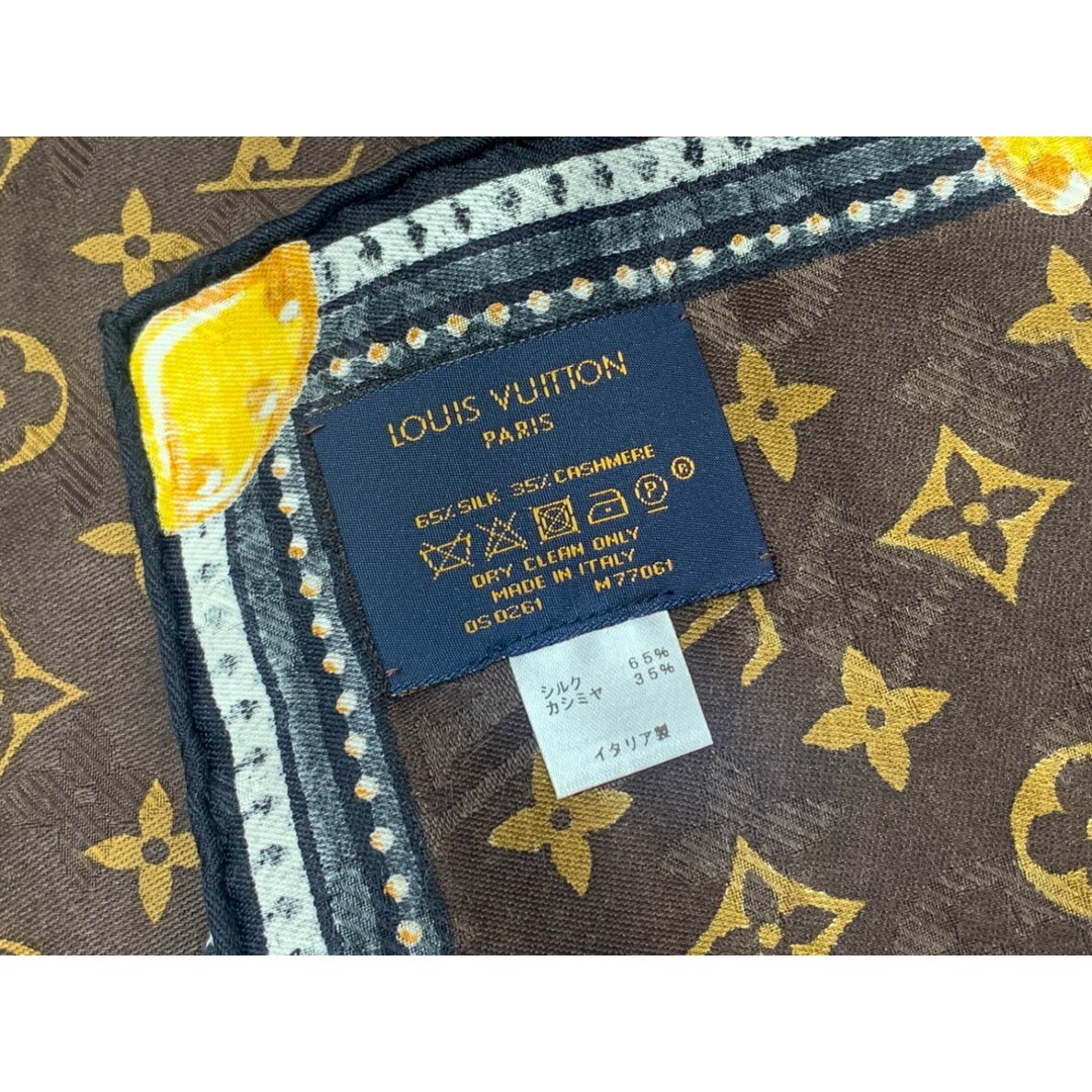 LOUIS VUITTON(ルイヴィトン)のLOUIS VUITTON ルイヴィトン ショール モノグラム ブラウン 茶 大判 ストール アパレル 小物 ブランド M77061 アパレル レディースのファッション小物(ストール/パシュミナ)の商品写真