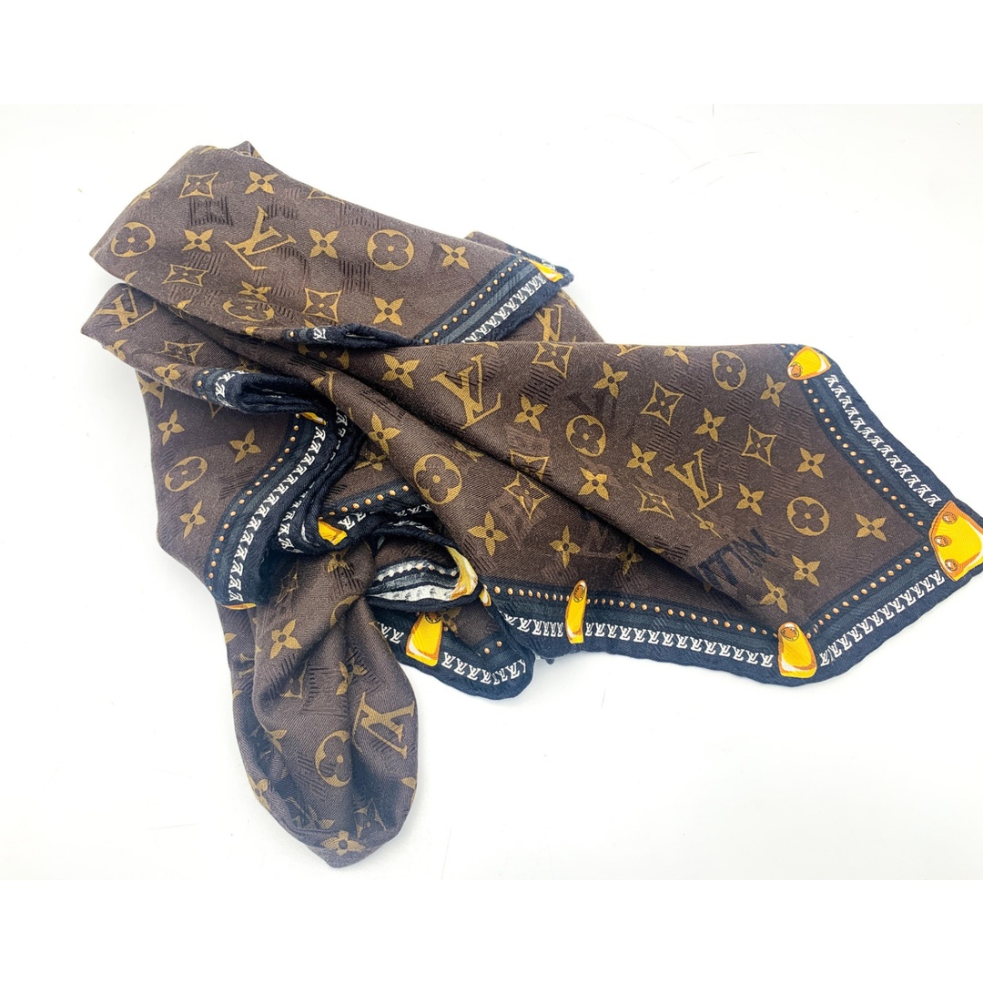 LOUIS VUITTON(ルイヴィトン)のLOUIS VUITTON ルイヴィトン ショール モノグラム ブラウン 茶 大判 ストール アパレル 小物 ブランド M77061 アパレル レディースのファッション小物(ストール/パシュミナ)の商品写真