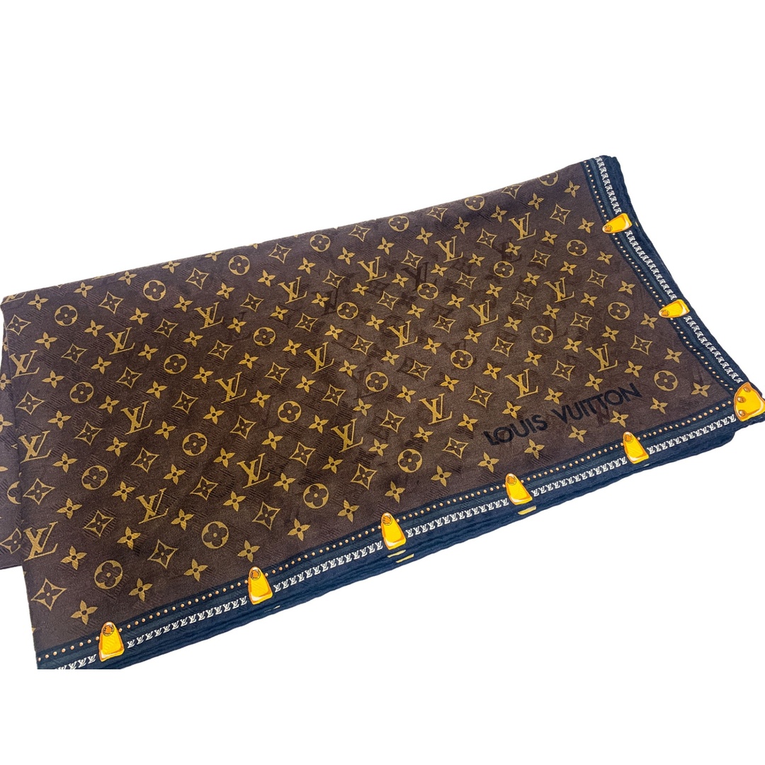 LOUIS VUITTON(ルイヴィトン)のLOUIS VUITTON ルイヴィトン ショール モノグラム ブラウン 茶 大判 ストール アパレル 小物 ブランド M77061 アパレル レディースのファッション小物(ストール/パシュミナ)の商品写真