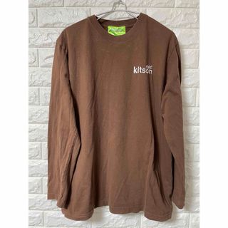 キットソン(KITSON)のkitson ブラウン ロンT Lサイズ バックプリント(Tシャツ/カットソー(七分/長袖))