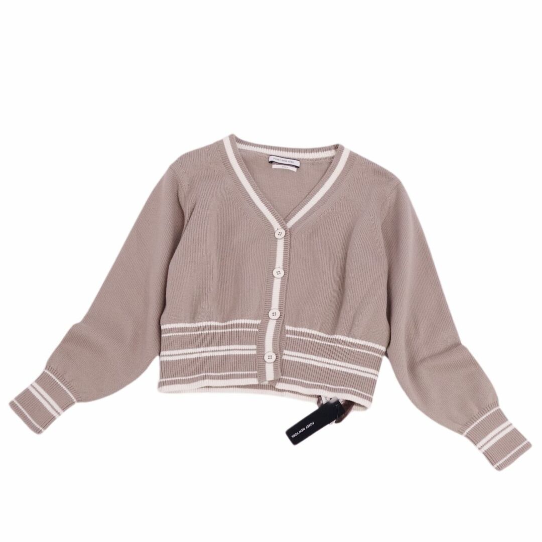 FOXEY - 未使用 フォクシー ニューヨーク FOXEY NEW YORK カーディガン ニット セーター ミドルゲージ コットン トップス レディース 日本製 40726 40(M相当) ベージュ