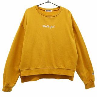 ミルクフェド(MILKFED.)のミルクフェド 長袖 トレーナー ONE イエロー MILKFED. スウェット レディース 古着 【240219】(トレーナー/スウェット)