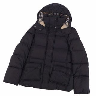 バーバリー(BURBERRY)のバーバリー ロンドン BURBERRY LONDON ジャケット ダウンジャケット 裏チェック フード アウター レディース 36(S相当) ブラック(その他)