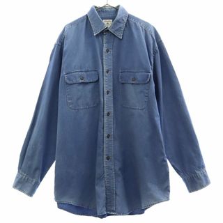 ブルックスブラザース(Brooks Brothers)のブルックスブラザーズ 長袖 デニムシャツ M ブルー Brooks Brothers メンズ 古着 【240219】(シャツ)