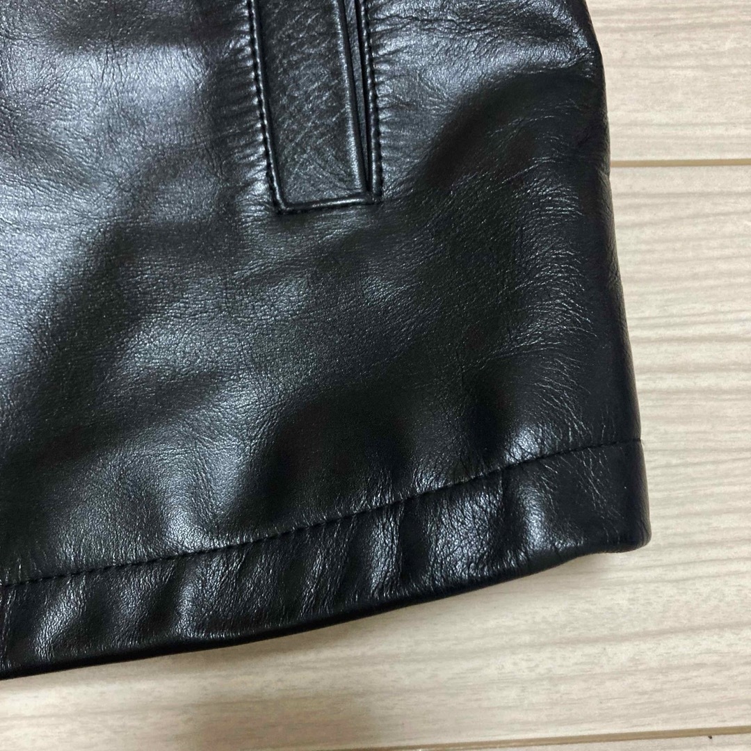 Liugoo Leathers(リューグーレザーズ)の新品同様■Liugoo Leathers■馬革 ホースハイド ピーコート L 黒 メンズのジャケット/アウター(レザージャケット)の商品写真