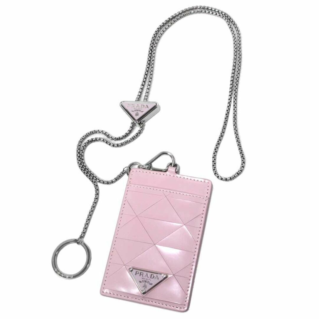 新品】プラダ カードケース PRADA レザー トライアングル ロゴ 新品】プラダ カードケース PRADA レザー トライアングル ロゴ