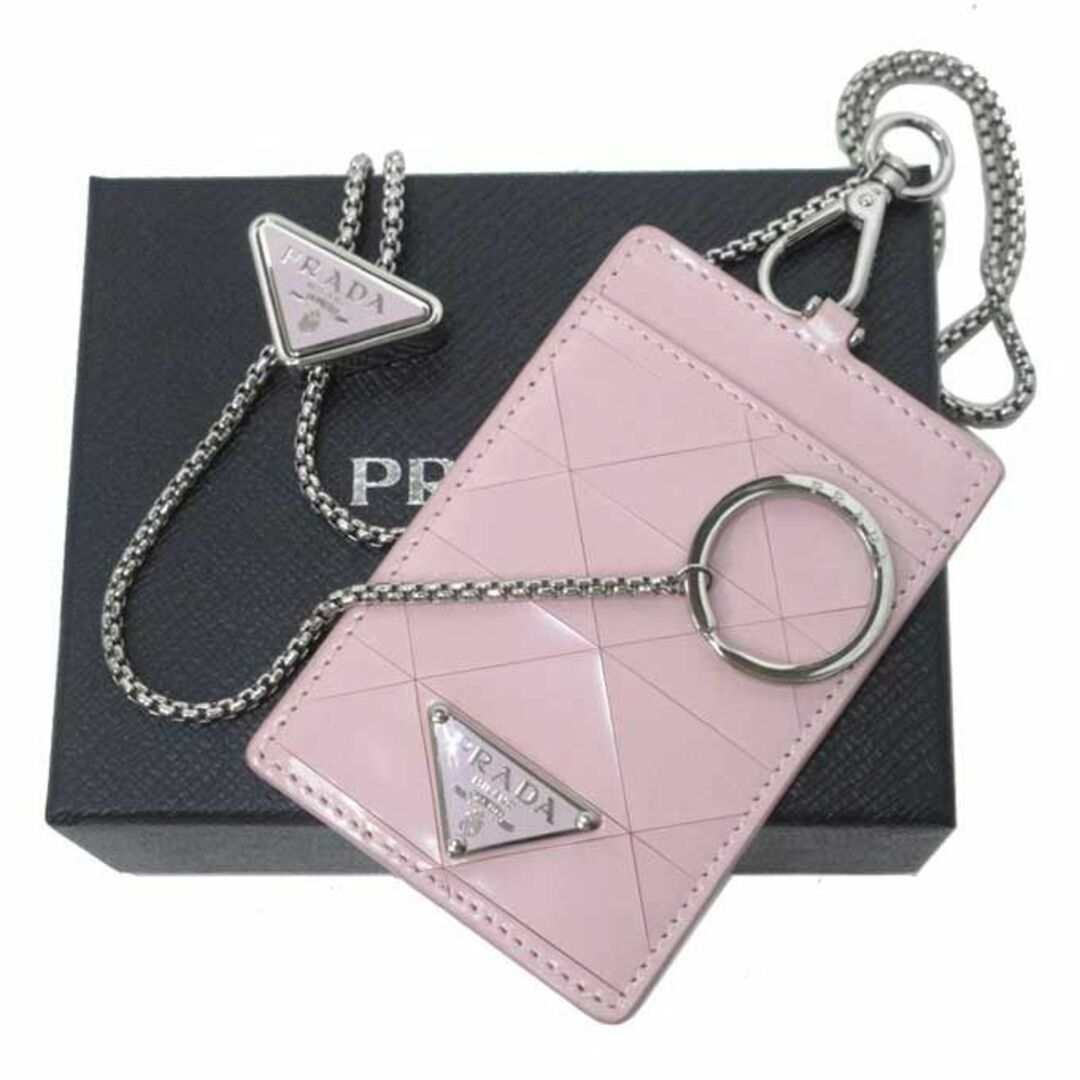 新品】プラダ カードケース PRADA レザー トライアングル ロゴ 新品】プラダ カードケース PRADA レザー トライアングル ロゴ