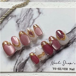 ☆現品ネイルチップ✴︎ニュアンスネイル✴︎マグネットネイル✴︎フラッシュネイル(つけ爪/ネイルチップ)