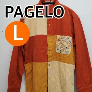 パジェロ(PAGELO)のPAGELO パジェロ シャツ コーデュロイ ワイシャツ 古着 L【CT28】(シャツ)