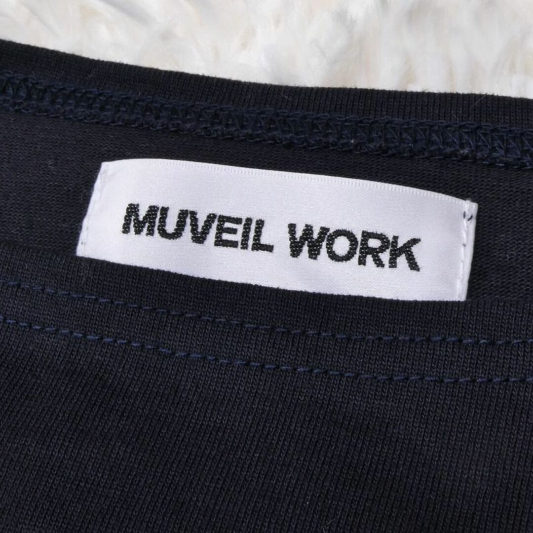 MUVEIL WORK(ミュベールワーク)のMUVEIL WORK レディース カットソー 七分袖 ボーダー 日本製 S レディースのトップス(カットソー(長袖/七分))の商品写真