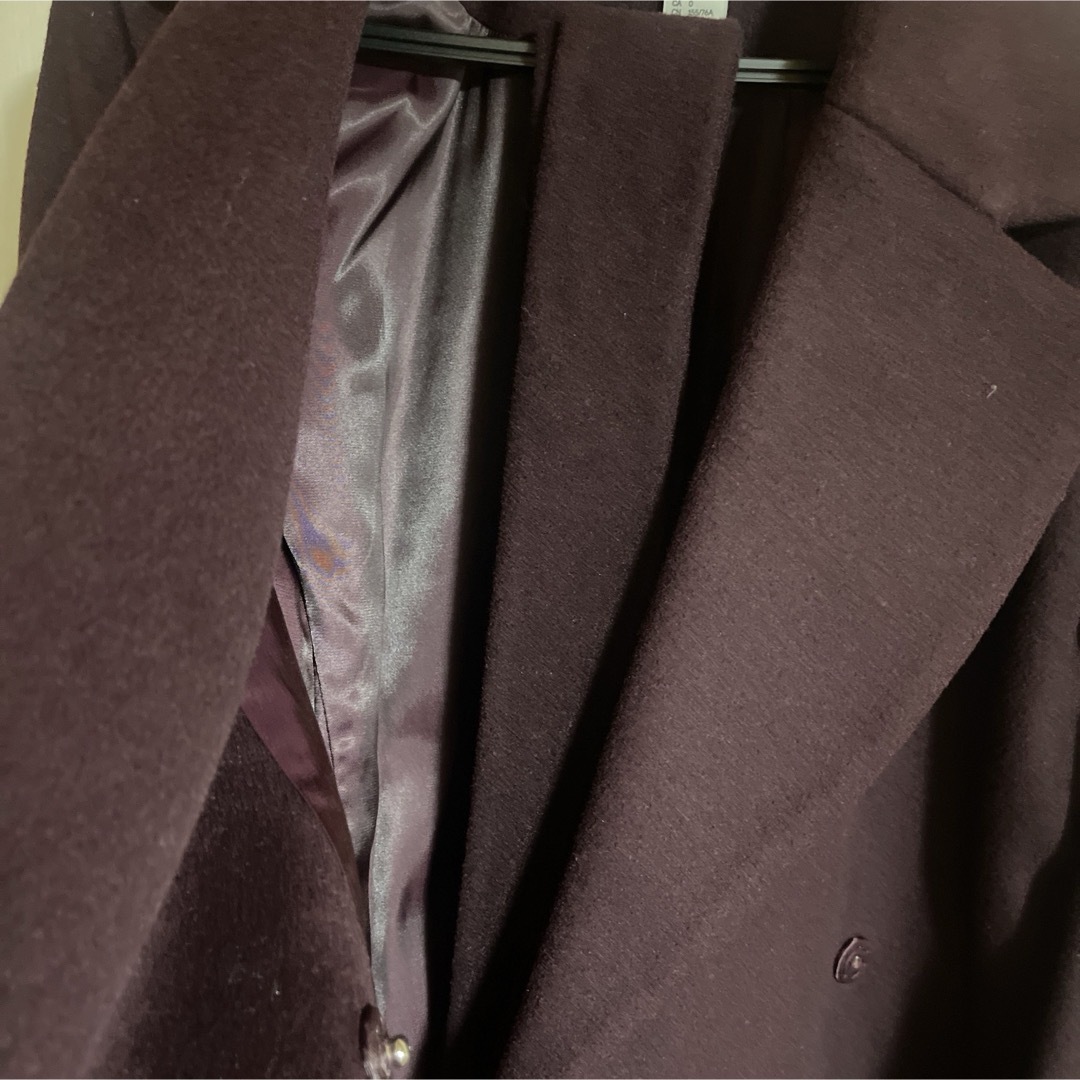 H&M(エイチアンドエム)のH&M コート ウール入り ボルドー レディースのジャケット/アウター(ロングコート)の商品写真
