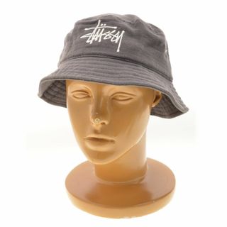 ステューシー(STUSSY)の【STUSSY1321041 ガーゼコットン ビッグロゴ バケットハット(ハット)