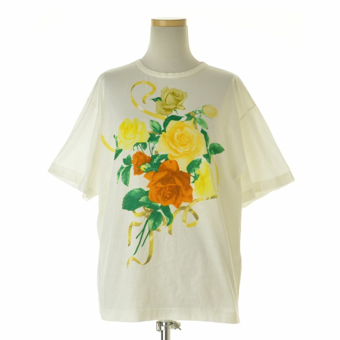 Hermes(エルメス)の【HERMES】イタリア製 OLD archive バラ 薔薇プリントTシャツ レディースのトップス(Tシャツ(長袖/七分))の商品写真