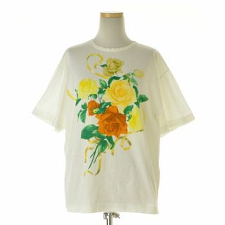 【HERMES】イタリア製 OLD archive バラ 薔薇プリントTシャツ