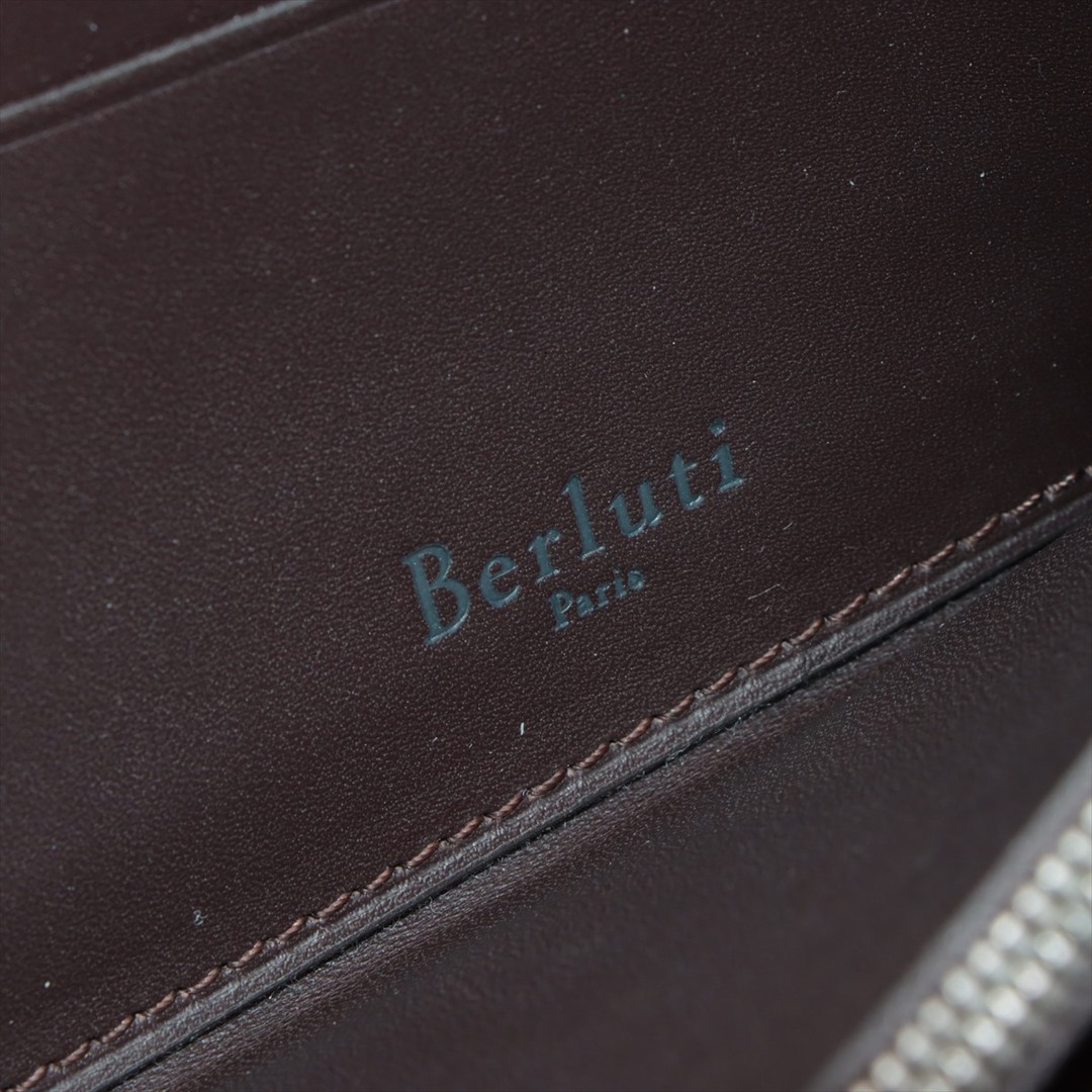 Berluti(ベルルッティ)の新品同様 ベルルッティ カリグラフィ 長財布 レザー ロング ウォレット ラウンドファスナー ブラウン 茶色 人気 メンズ EEE O16-2 メンズのファッション小物(長財布)の商品写真