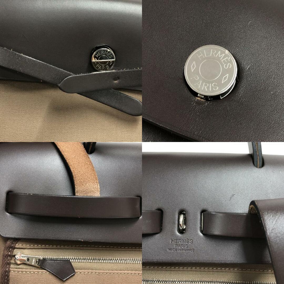 Hermes(エルメス)の　エルメス HERMES エールバッグ ジップアドPM エトゥープ/ブラウン シルバー金具 トワルオフィシェ/ヴァッシュハンター レディース リュック・デイパック レディースのバッグ(リュック/バックパック)の商品写真