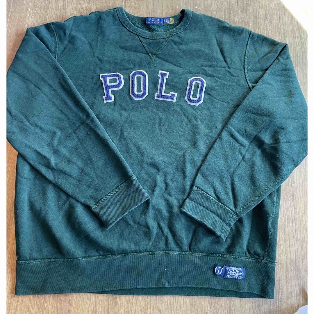 POLO RALPH LAUREN(ポロラルフローレン)のPOLO トレーナー　緑　XL メンズのトップス(スウェット)の商品写真