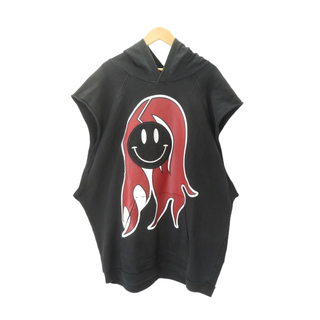 ラフシモンズ(RAF SIMONS)のRAF SIMONS 20ss Smilley Flame Sleeveless Hooded Sweatshirt(パーカー)