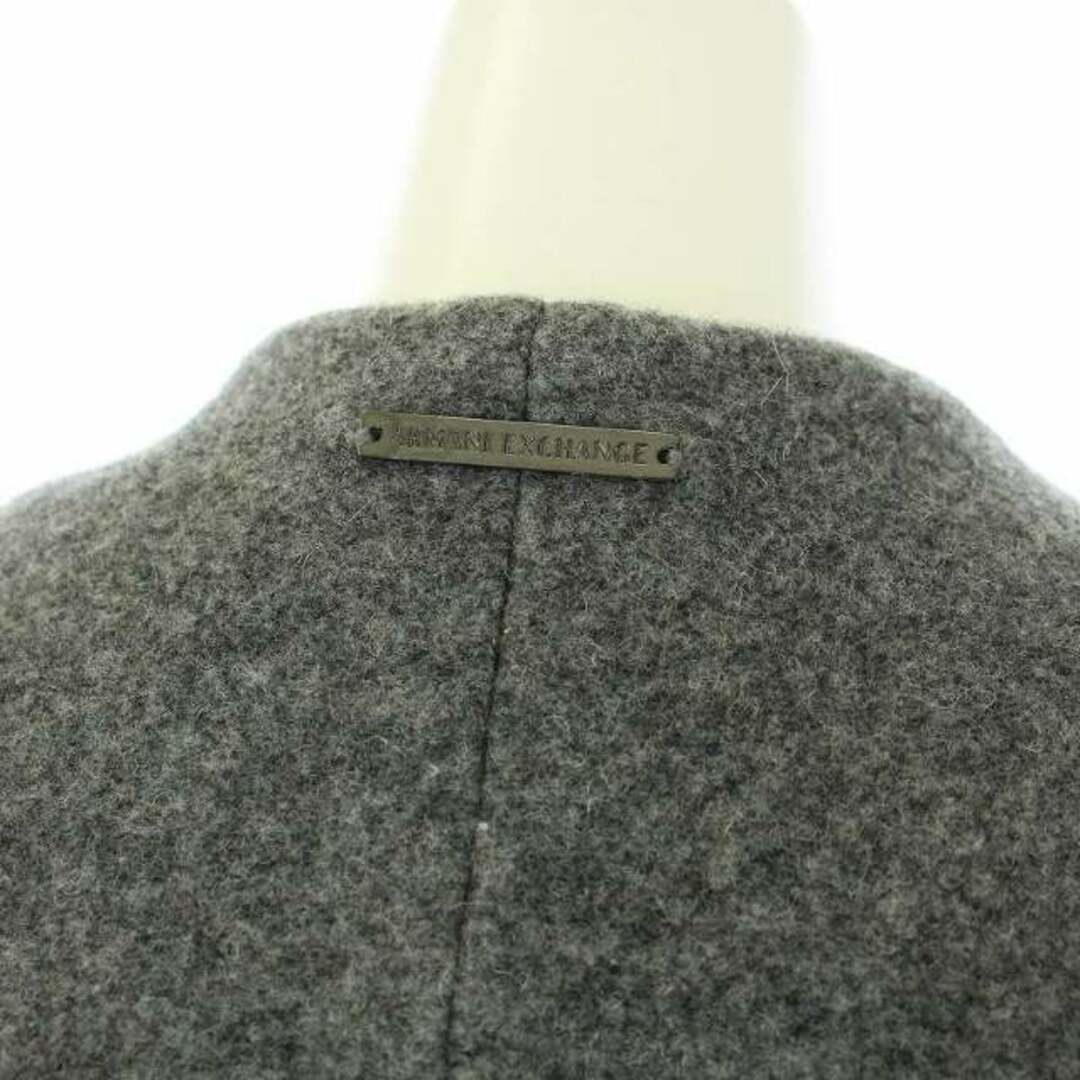 ARMANI EXCHANGE(アルマーニエクスチェンジ)のアルマーニエクスチェンジ Wool Coat ノーカラーコート P グレー レディースのジャケット/アウター(その他)の商品写真