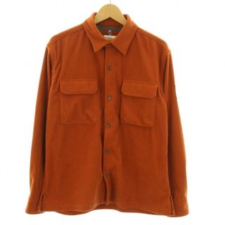 エーグル(AIGLE)のAIGLE コーデュロイシャツジャケット カバーオール M オレンジ 茶(カバーオール)