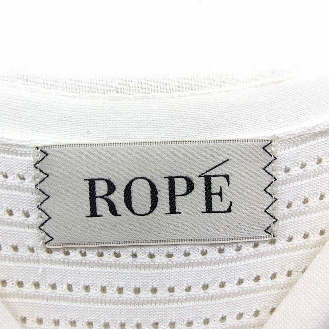 ROPE’(ロペ)のロペ ROPE フレンチスリーブ ニット セーター ボートネック 透かし編み レディースのトップス(ニット/セーター)の商品写真