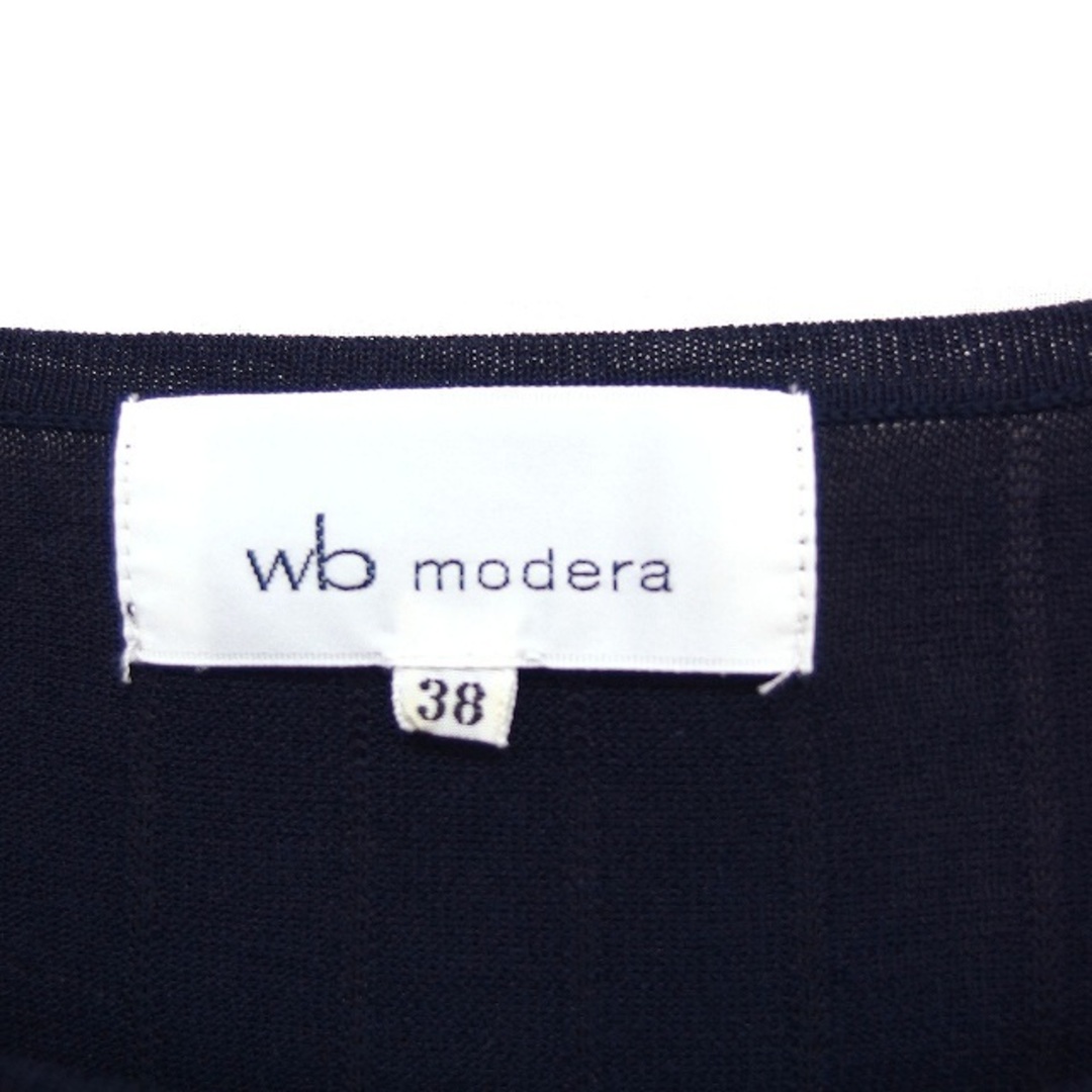 other(アザー)のダブルビー wb modera ニット ワンピース ひざ丈 フレンチスリーブ 紺 レディースのワンピース(ロングワンピース/マキシワンピース)の商品写真