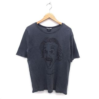 ザラ(ZARA)のザラ カットソー Tシャツ ボートネック コットン 綿 アインシュタインプリント(Tシャツ(半袖/袖なし))