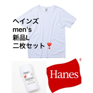 ヘインズ(Hanes)の新品L HANES クルーネックTシャツ　メンズ(Tシャツ/カットソー(半袖/袖なし))