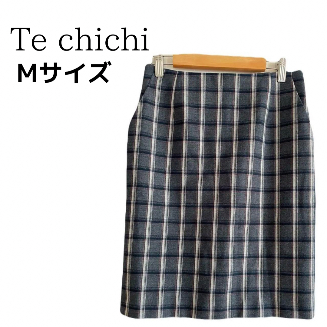 Techichi(テチチ)の【かなり美品】Te chichi テチチ チェックスカート 大人可愛い  M レディースのスカート(ひざ丈スカート)の商品写真