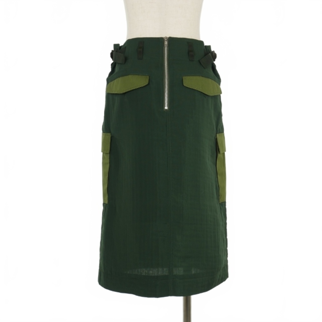 sacai luck(サカイラック)のサカイラック sacai luck ポケット切替 ロングスカート 2 緑 レディースのスカート(その他)の商品写真