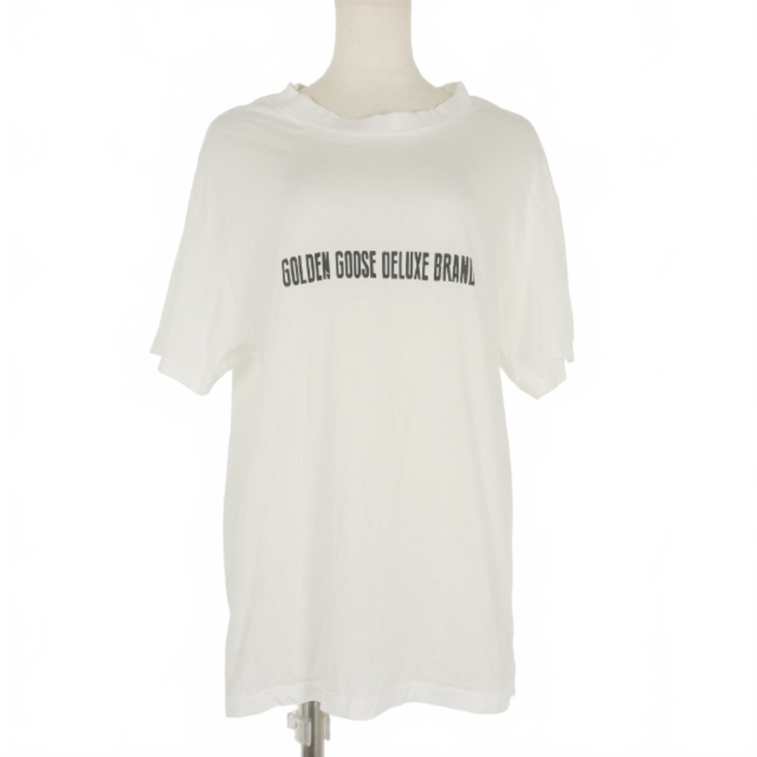 GOLDEN GOOSE(ゴールデングース)のゴールデングース ロゴ プリント Tシャツ カットソー 半袖 S 白 ホワイト レディースのトップス(Tシャツ(長袖/七分))の商品写真