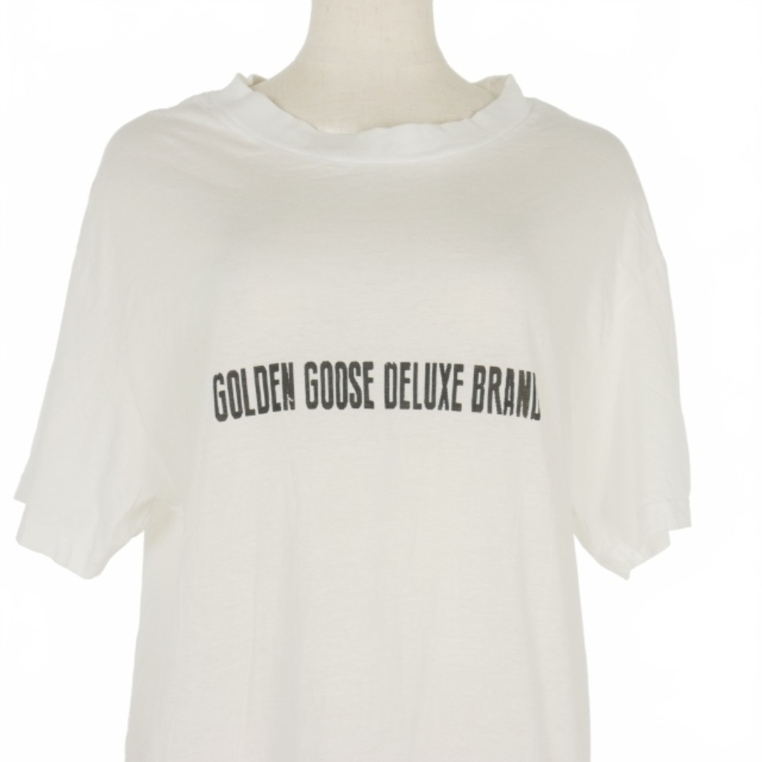 GOLDEN GOOSE(ゴールデングース)のゴールデングース ロゴ プリント Tシャツ カットソー 半袖 S 白 ホワイト レディースのトップス(Tシャツ(長袖/七分))の商品写真