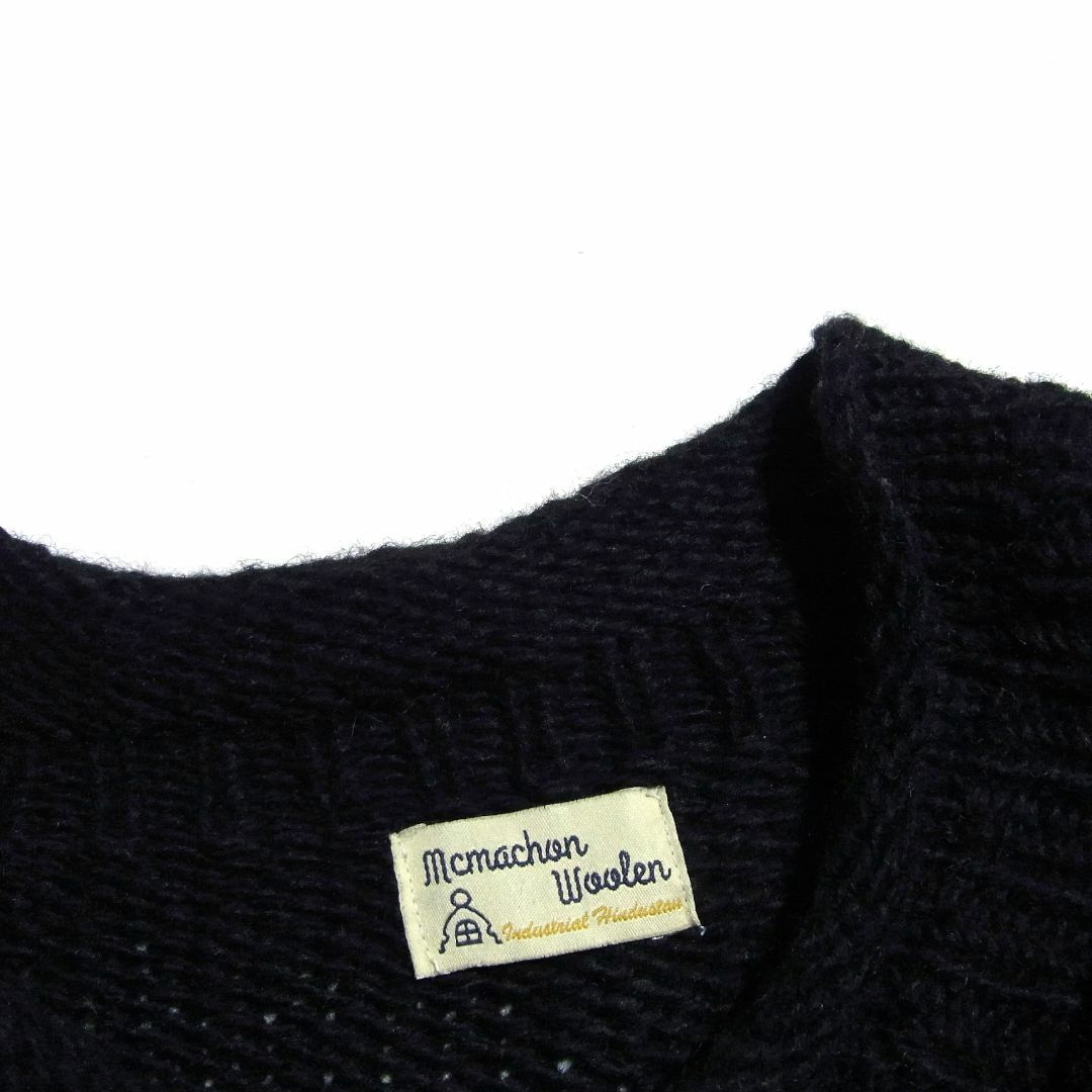 Mcmachan Woolen マクマーンウーレン フラワー 花柄 ニット 黒 メンズのトップス(ニット/セーター)の商品写真