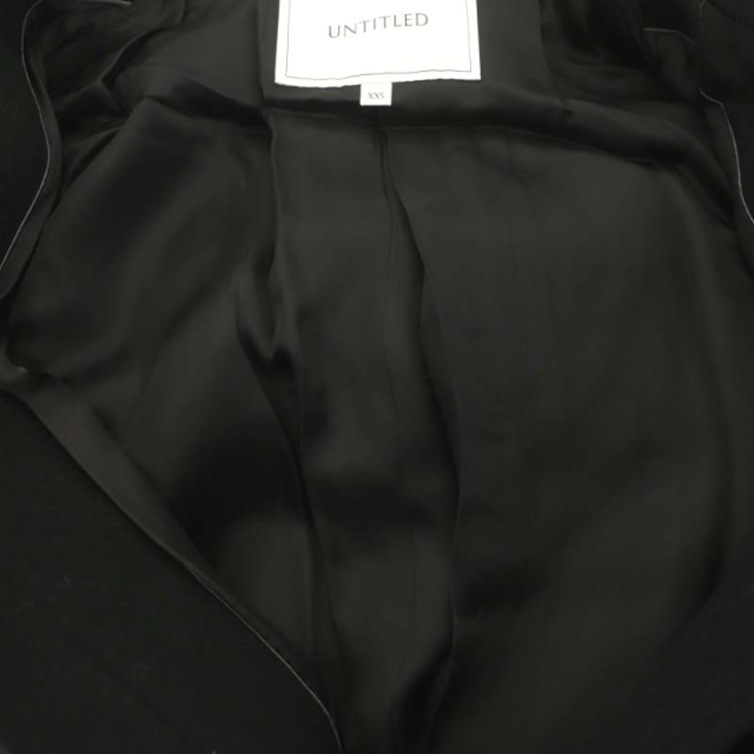 UNTITLED(アンタイトル)のアンタイトル ベーシックフーデットコート アウター ウール混 XXS 黒 レディースのジャケット/アウター(その他)の商品写真