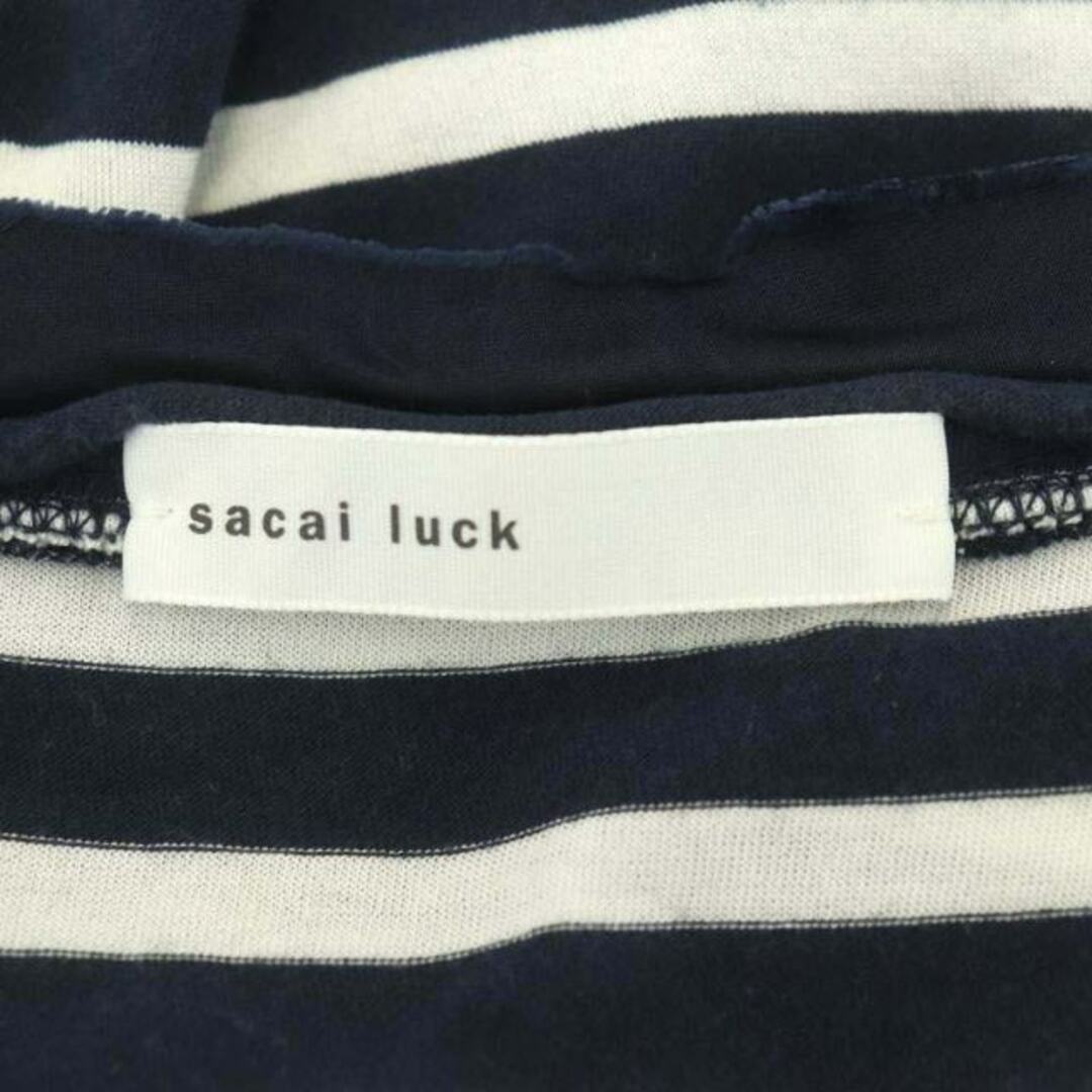 sacai luck(サカイラック)のサカイラック ドッキングワンピース ボーダー 半袖 ミモレ ロング 切替 2 レディースのワンピース(ロングワンピース/マキシワンピース)の商品写真