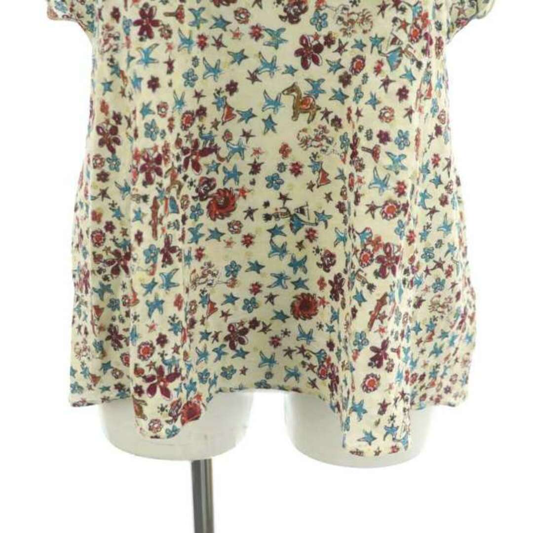 TSUMORI CHISATO(ツモリチサト)のツモリチサト さばくの花コットンTシャツ カットソー 半袖 総柄 2 ベージュ レディースのトップス(Tシャツ(半袖/袖なし))の商品写真