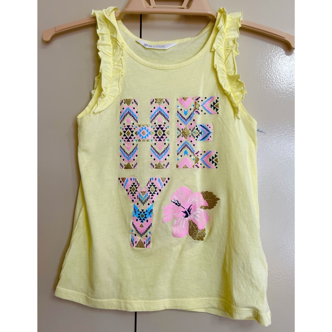 H&M(エイチアンドエム)のノースリーブTシャツ キッズ/ベビー/マタニティのキッズ服女の子用(90cm~)(Tシャツ/カットソー)の商品写真