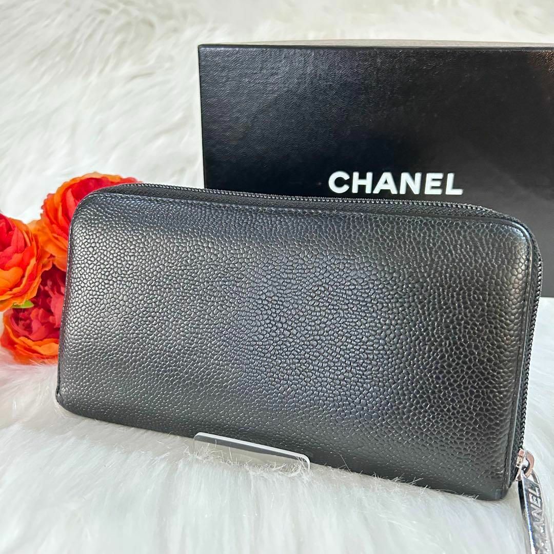 シャネル CHANEL デカココ キャビアスキン ラウンドファスナー シャネル CHANEL デカココ キャビアスキン ラウンドファスナー