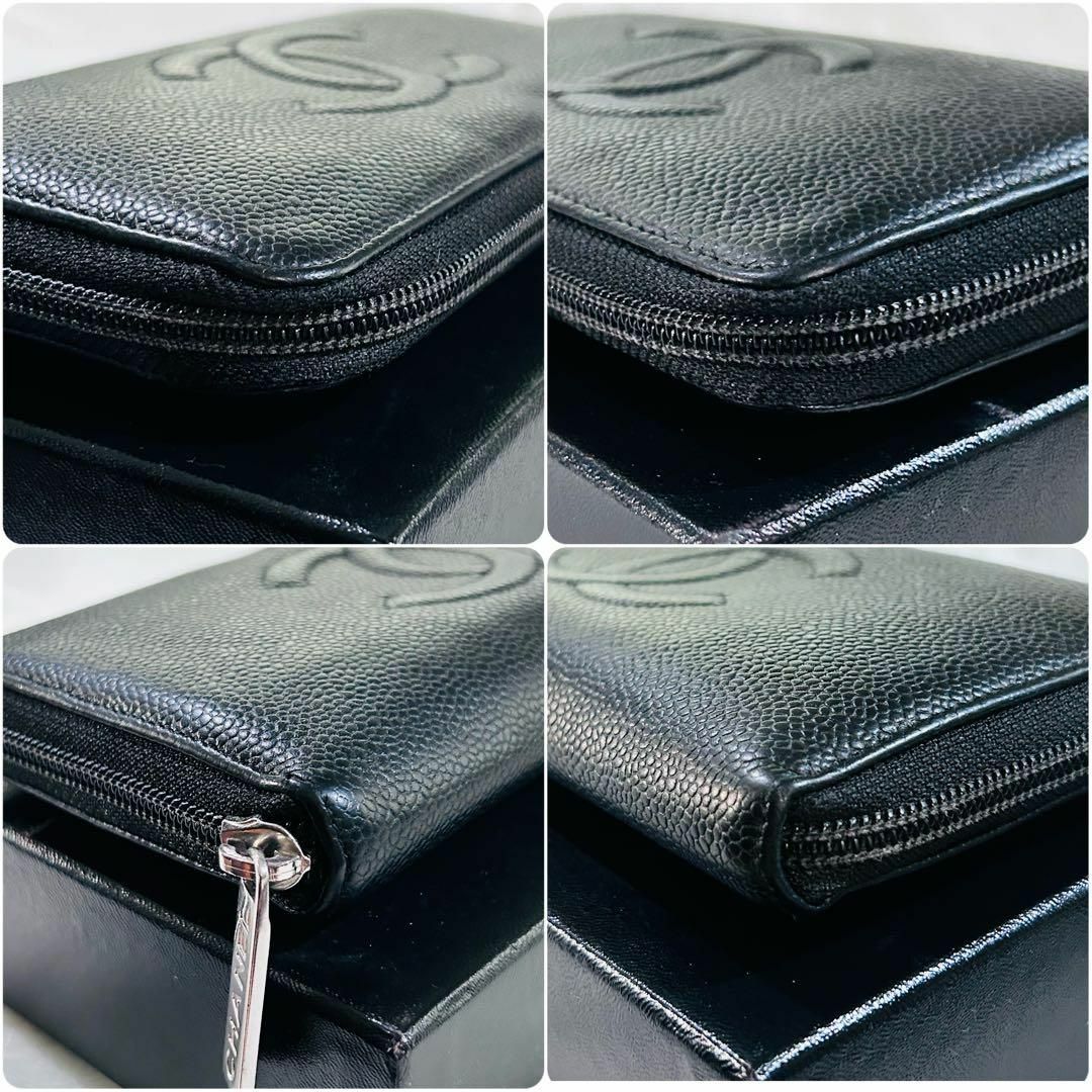 シャネル CHANEL デカココ キャビアスキン ラウンドファスナー シャネル CHANEL デカココ キャビアスキン ラウンドファスナー