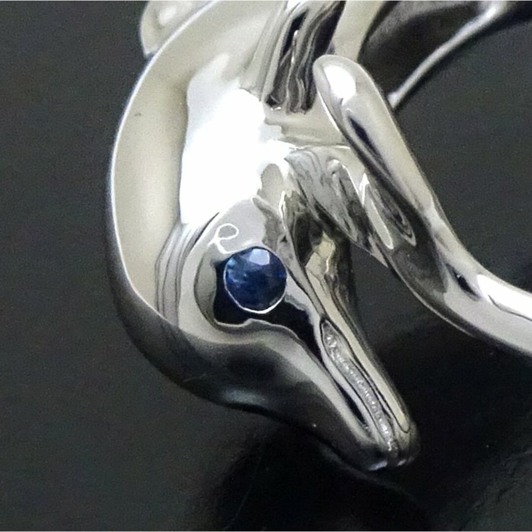 STAR JEWELRY(スタージュエリー)のSTAR JEWELRY スタージュエリー ドルフィン リング 指輪 10号 サファイヤ Pt900プラチナ/291249【中古】【BJ】 レディースのアクセサリー(リング(指輪))の商品写真