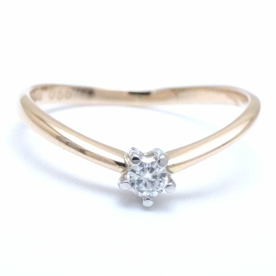 STAR JEWELRY(スタージュエリー)のSTAR JEWELRY スタージュエリー ダイヤモンド リング 指輪 10.5号 一粒ダイヤモンド0.066ct K18YG イエローゴールドxPt900プラチナ /291257【中古】【BJ】 レディースのアクセサリー(リング(指輪))の商品写真